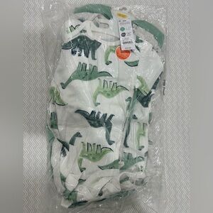 NWT 12M Carterās Long Sleeve Dinosaur Print Onesies (set of 6)